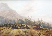 Jacobus Mancadan, Mountain landscape with shepherds
